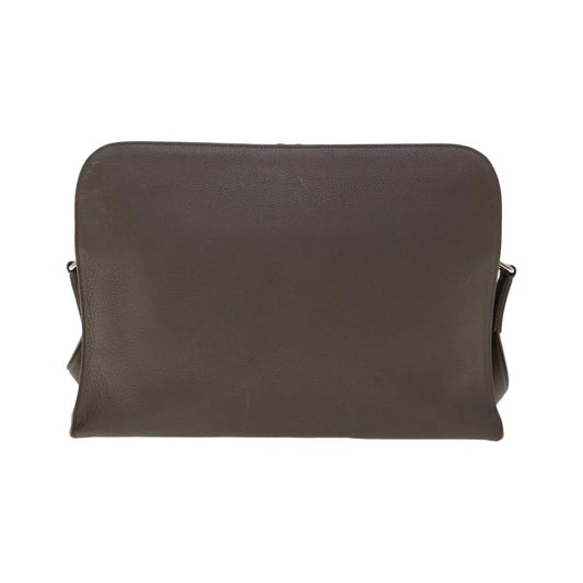 Louis Vuitton Naxos Leather, Gray, Leather, Shoulder Bag