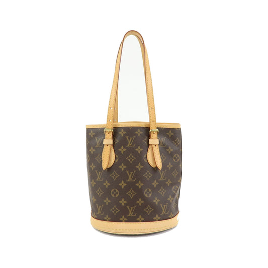 Louis Vuitton Petit Bucket Monogram Canvas, Brown, Canvas, Handbag