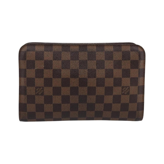 Louis Vuitton Pochette Saint Louis Damier, Brown, Canvas, Clutch