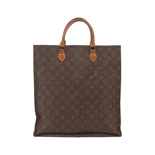 Louis Vuitton Sac Plat Monogram, Brown, Canvas, Tote Bag
