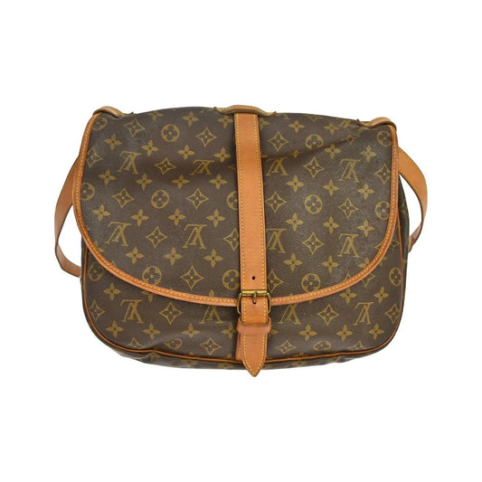 Louis Vuitton Saumur Monogram, Brown, Canvas, Shoulder Bag
