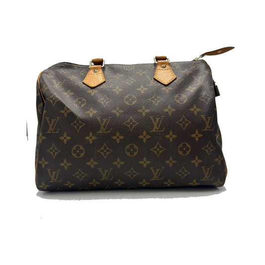 Louis Vuitton Speedy Monogram Canvas, Brown, Canvas, Handbag