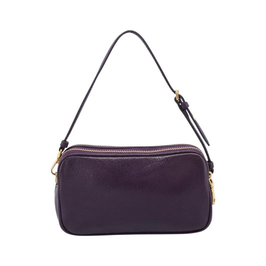 Miu Miu Double Zip Pochette Printed Leather, Purple, Leather, Clutch