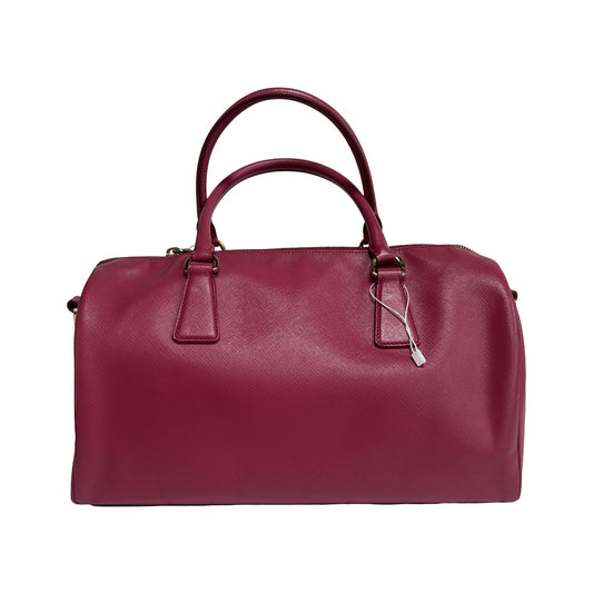 Prada Bowler Perforated Saffiano Leather, Pink, Leather, Handbag