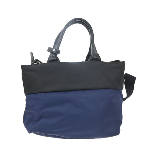 Prada Convertible Double Tote Tessuto, Black, Nylon, Handbag