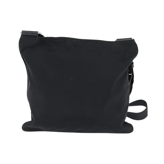 Prada Front Pocket Messenger Bag Tessuto, Black, Nylon, Shoulder Bag