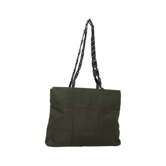 Prada Vintage Shoulder Bag Tessuto, Khaki, Nylon, Shoulder Bag