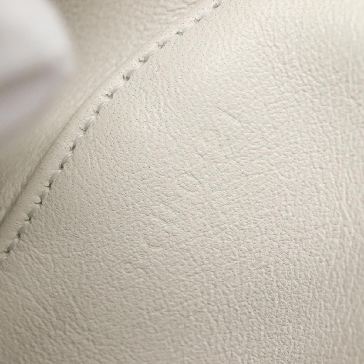 Celine Triangle Bag Leather, WHITE, LEATHER, Shoulder bag