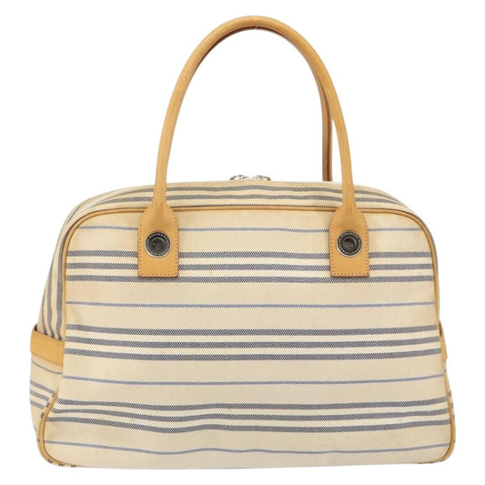 Burberry Vintage Handbag Canvas, WHITE, CANVAS, Handbag