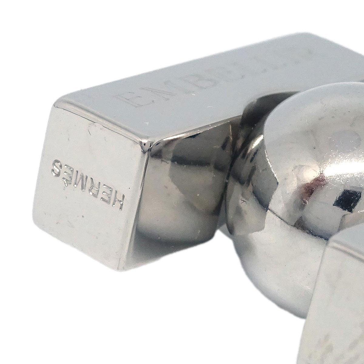 Hermes LHomme Peut Embellir La Terre Cadena Lock Charm Metal, SILVER, SILVER_PLATED, Charms and Keychains