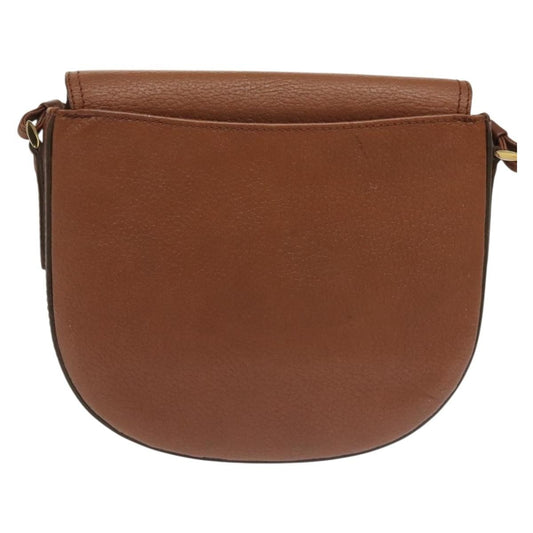 Burberry Flap Shoulder Bag Leather, BROWN, LEATHER, Shoulder bag