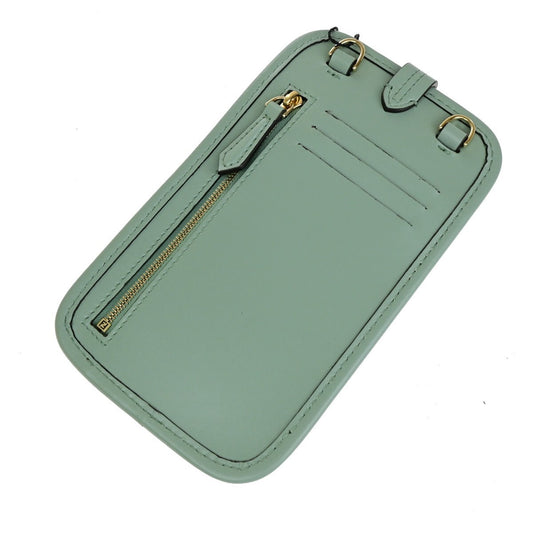 Fendi Smartphone Case leather, GREEN, LEATHER, Tech accessory