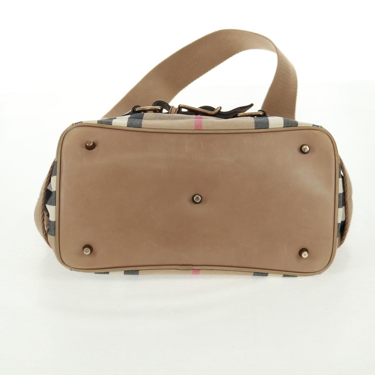 Burberry Brecon Convertible Tote House Check Canvas, BEIGE, CANVAS, Tote bag