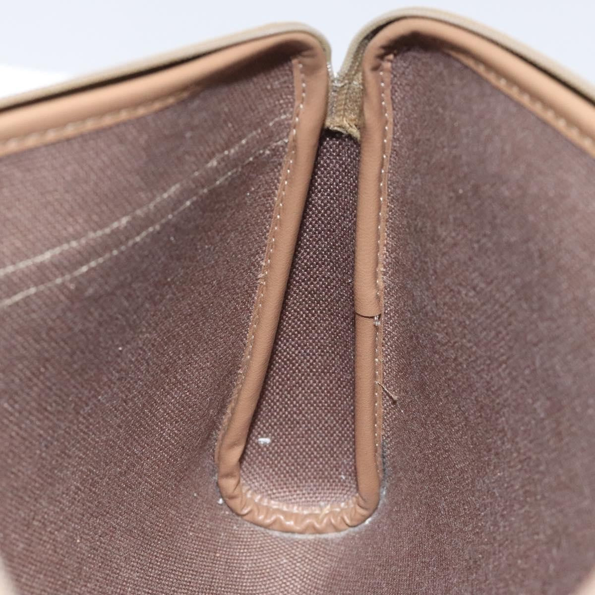 Christian Dior Vintage Honeycomb Zip Pouch Coated Canvas, BEIGE, CANVAS, Clutche & pouche