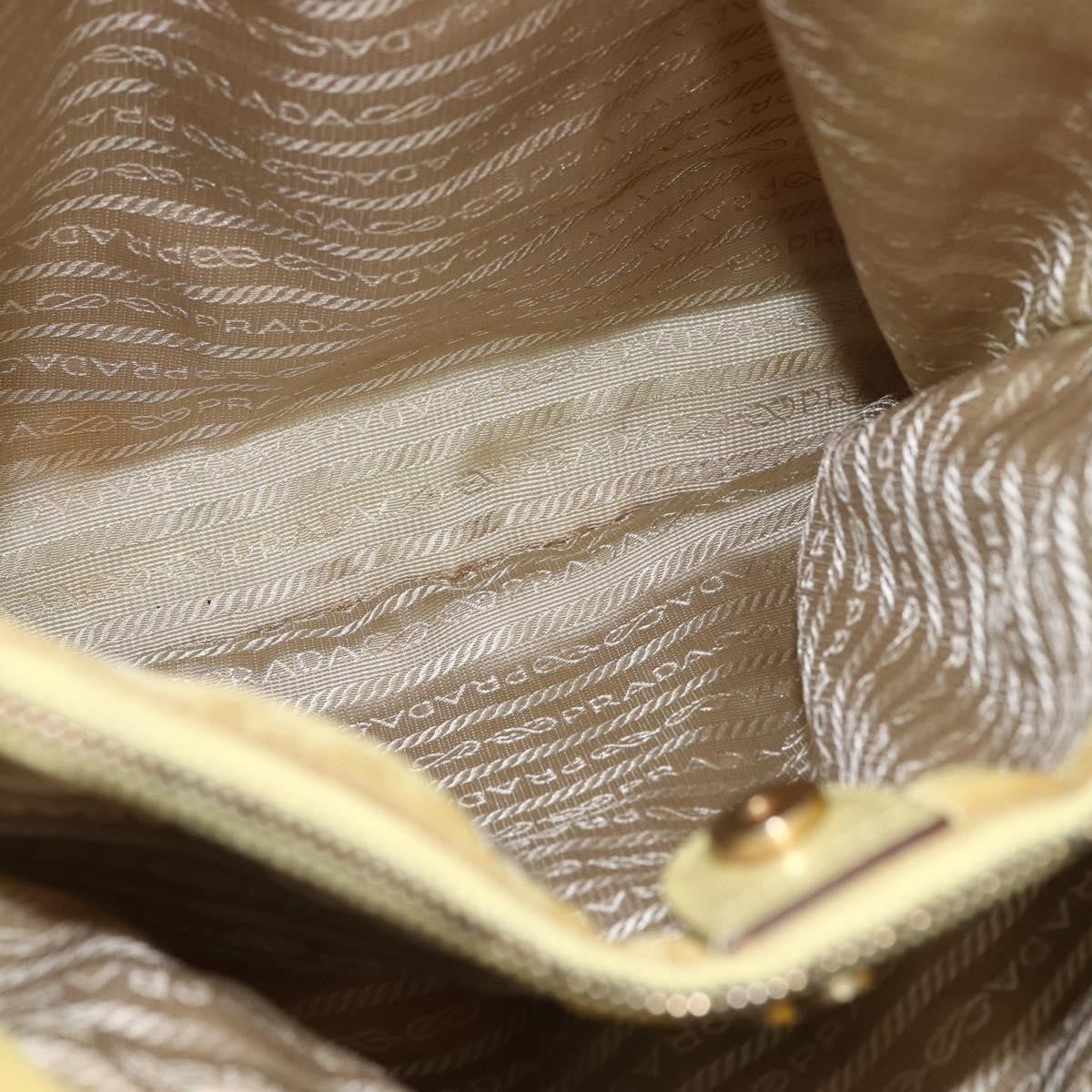 Prada Vintage Tote Tessuto, YELLOW, NYLON, Tote bag