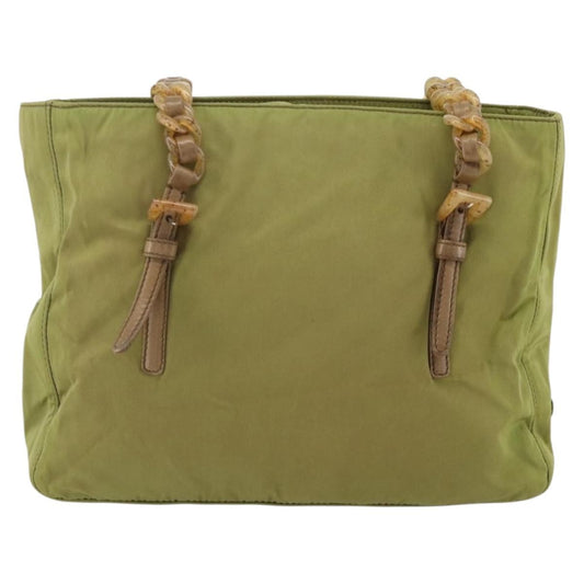 Prada Vintage Tote Tessuto, Khaki, Nylon, Tote Bag