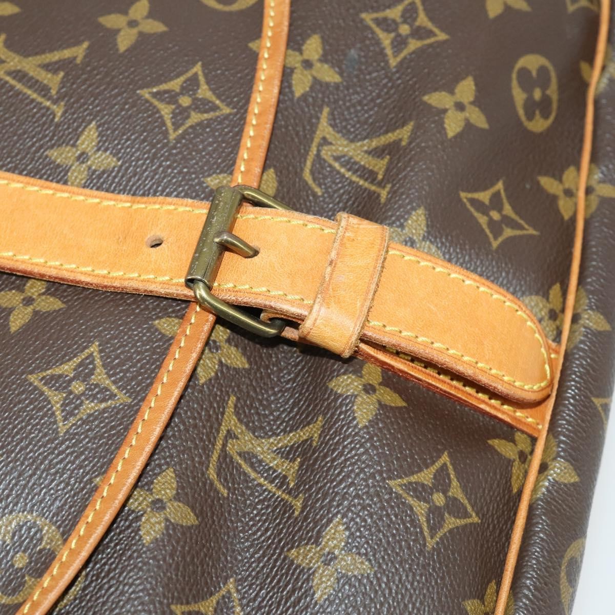 Louis Vuitton Saumur Handbag Monogram Canvas, BROWN, CANVAS, Shoulder bag