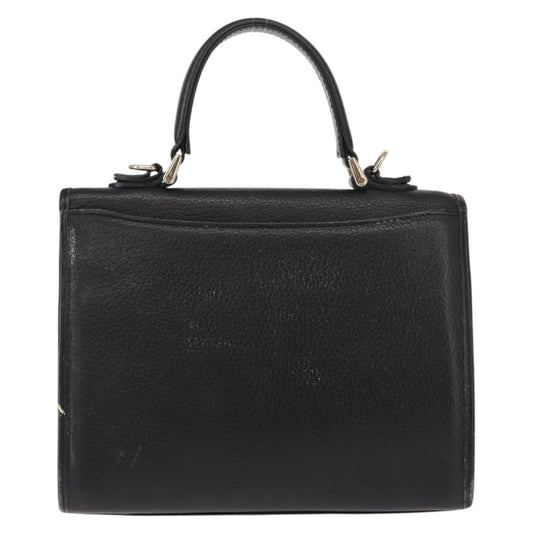 Burberry Vintage Handbag Leather, BLACK, LEATHER, Handbag
