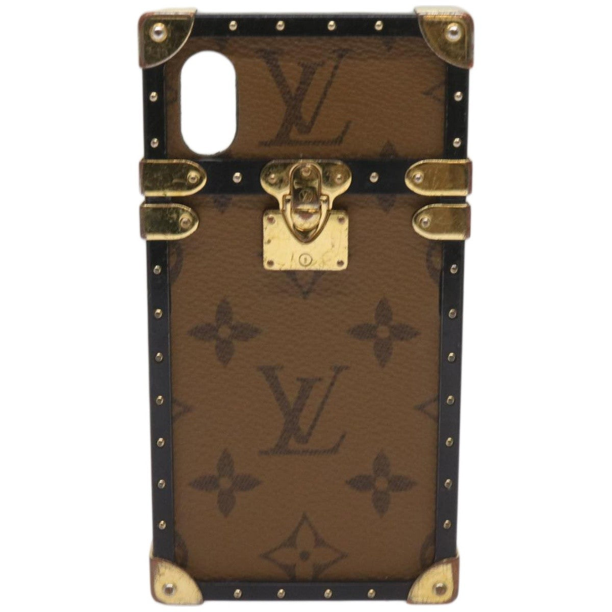 Louis Vuitton Phone case for iPhone X/XS Monogram canvas, BROWN, CANVAS, Clutche & pouche