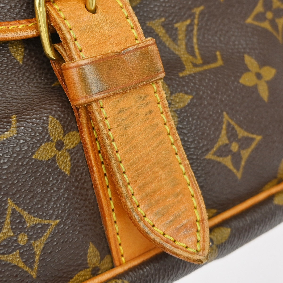 Louis Vuitton Saumur Handbag Monogram Canvas, Brown, Canvas, Shoulder Bag