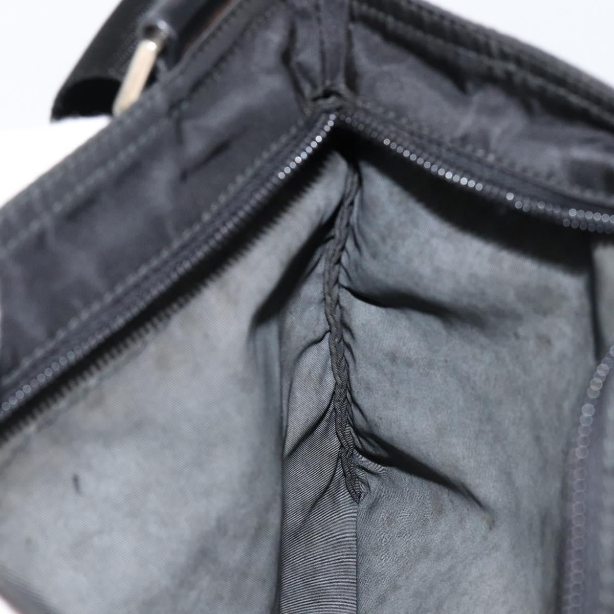 Prada Front Pocket Messenger Bag Tessuto, Black, Nylon, Shoulder Bag
