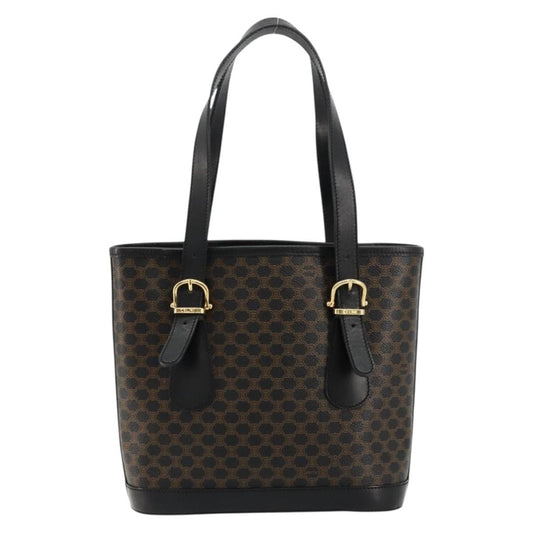 Celine Vintage Macadam Tote bag Canvas, Black, Canvas, Tote Bag
