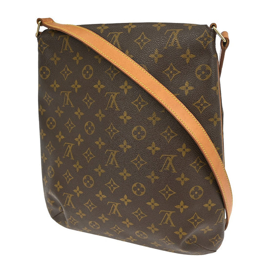 Louis Vuitton Musette Handbag Monogram Canvas, BROWN, CANVAS, Shoulder bag