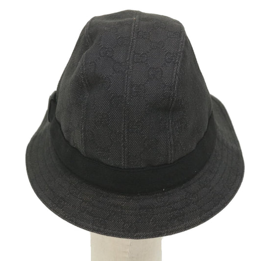 Gucci Sun Hat Canvas, GRAY, CANVAS, Head accessory