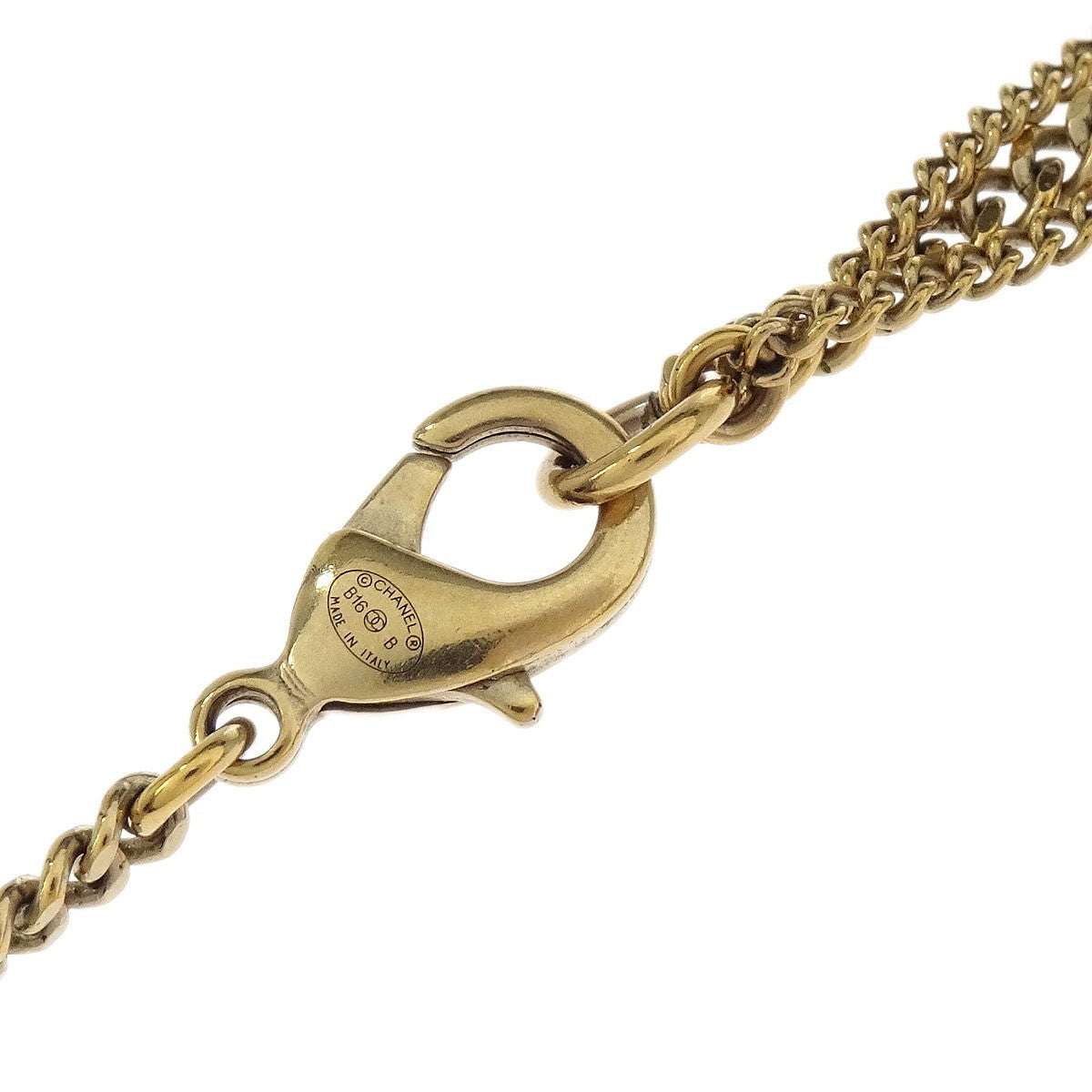 Chanel CC Chain Necklace Metal with Faux Pearls, GOLD, GOLD_PLATED, Necklace