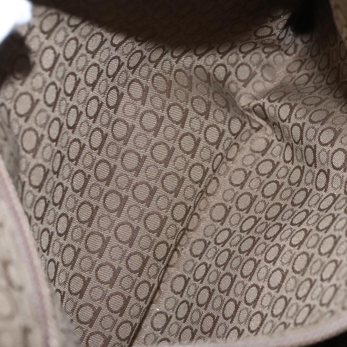 Salvatore Ferragamo Gancini Shoulder Bag Leather, BEIGE, LEATHER, Shoulder bag