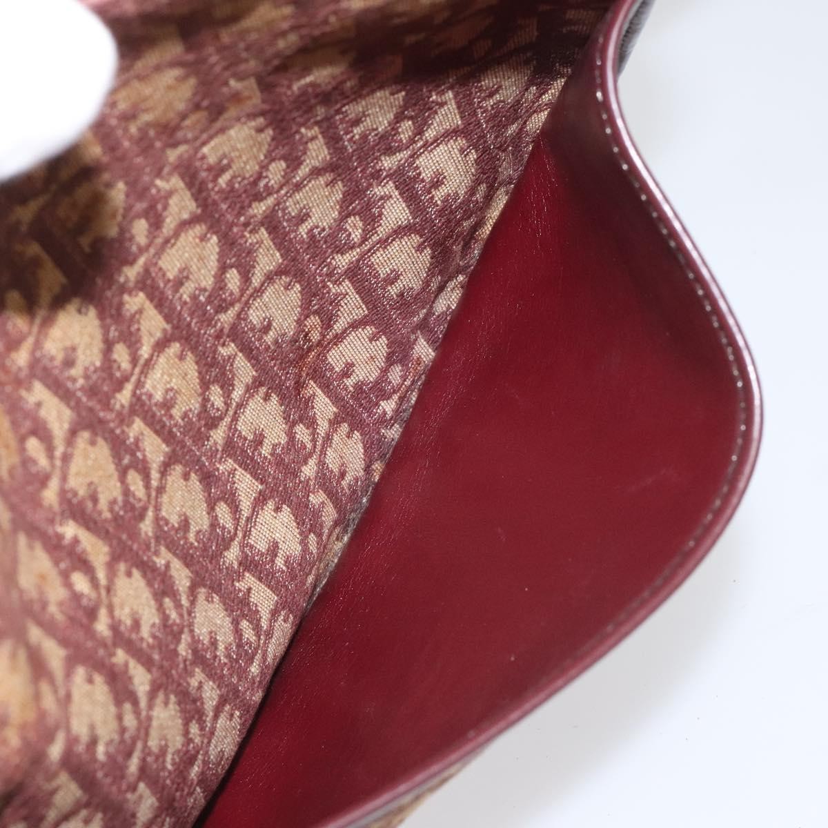 Christian Dior Vintage Trotter Shoulder Bag Canvas, RED, CANVAS, Shoulder bag