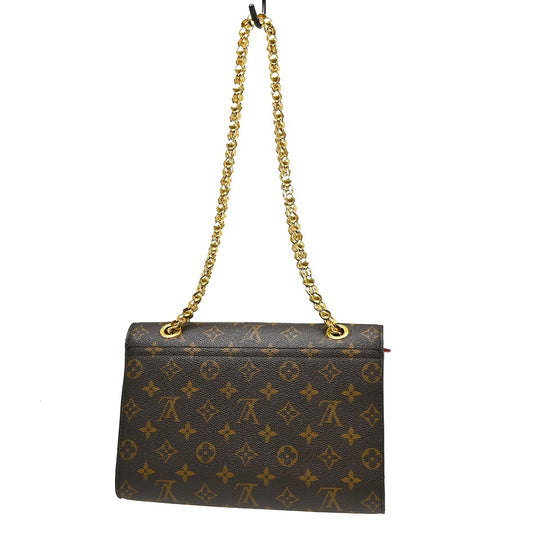 Louis Vuitton Victoire Handbag Monogram Canvas and Leather, Brown, Canvas, Shoulder Bag