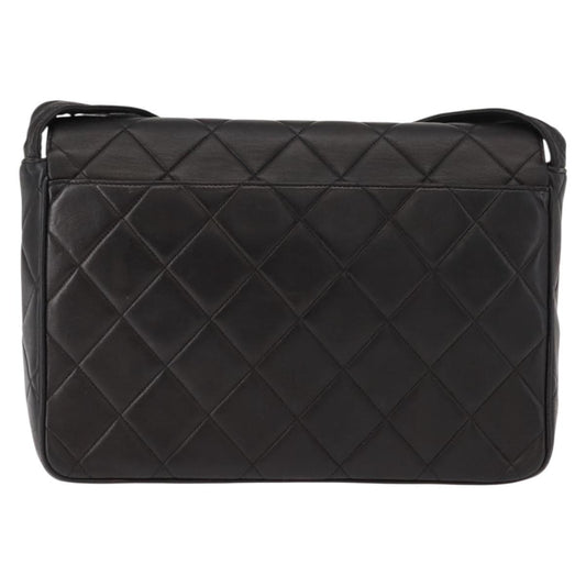 Chanel Vintage CC Square Flap Bag Quilted Lambskin, BROWN, LEATHER, Shoulder bag