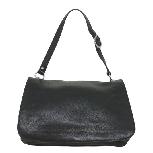 Gucci Blondie Flap Bag Leather, Black, Leather, Shoulder Bag