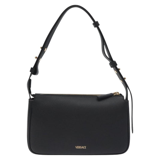 Versace Medusa Shoulder Bag Leather, BLACK, LEATHER, Shoulder bag