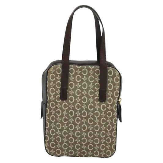 Celine C Macadam Handbag Canvas, Gray, Canvas, Handbag