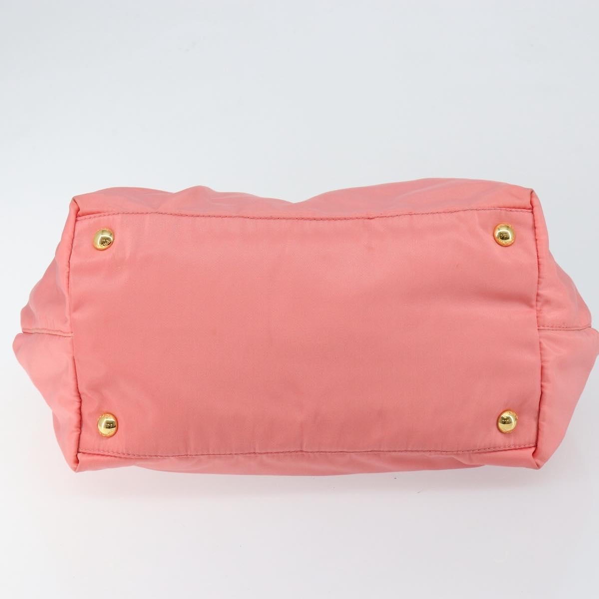 Prada Logo Bow Tote Tessuto with Leather, PINK, NYLON, Tote bag