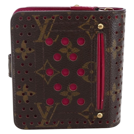 Louis Vuitton Perfo Compact Zip Wallet Canvas, PINK, CANVAS, Wallets