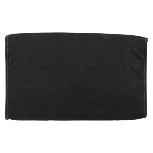 Christian Dior Vintage CD Chain Flap Shoulder Bag Diorissimo Canvas, BLACK, NYLON, Shoulder bag