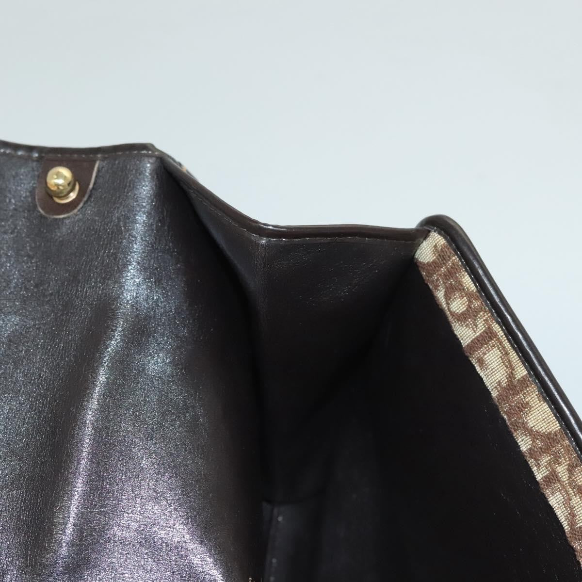 Christian Dior Vintage Trotter Shoulder Bag Canvas, BROWN, CANVAS, Shoulder bag