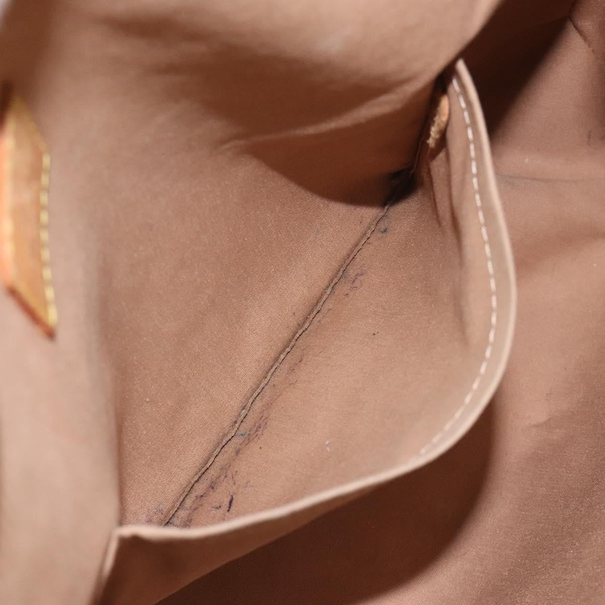 Louis Vuitton Brentwood Handbag Monogram Vernis, BEIGE, PATENT_LEATHER, Shoulder bag