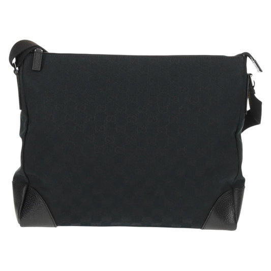 Gucci Original Messenger GG Canvas, BLACK, CANVAS, Shoulder bag