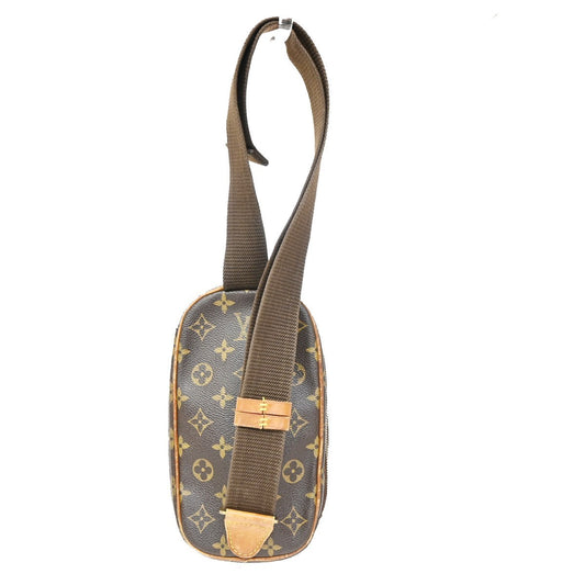 Louis Vuitton Pochette Gange Monogram Canvas, BROWN, CANVAS, Clutche & pouche