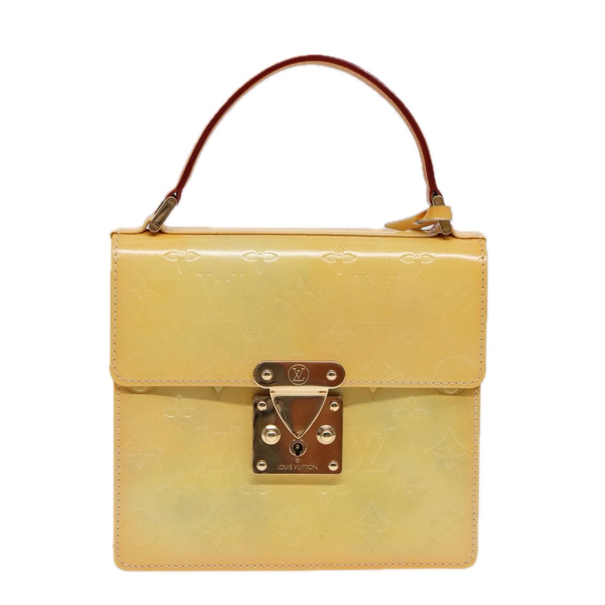 Louis Vuitton Spring Street Handbag Monogram Vernis, BEIGE, PATENT_LEATHER, Handbag
