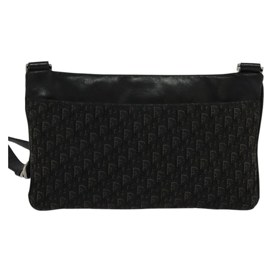 Christian Dior Vintage Trotter Shoulder Bag Canvas, BLACK, CANVAS, Shoulder bag