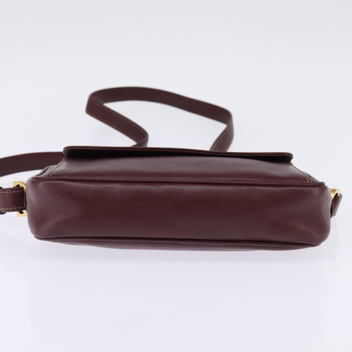cartier Must de Cartier Shoulder Bag Leather, BURGUNDY, LEATHER, Shoulder bag