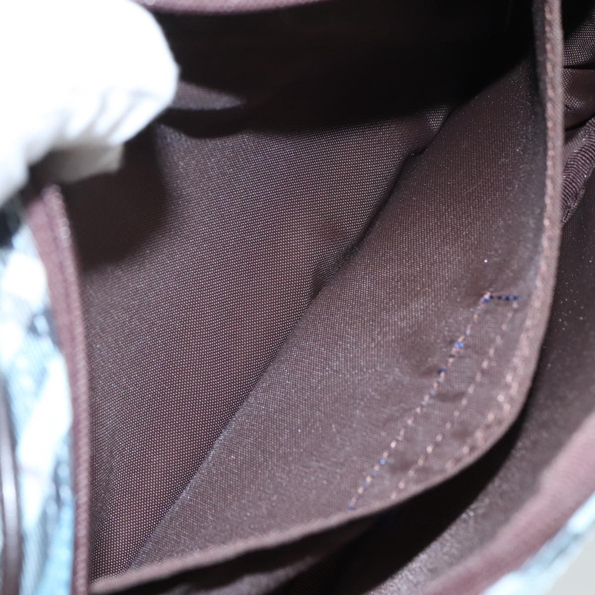 Burberry Nova Handbag Check Pattern, BLUE, NYLON, Clutche & pouche