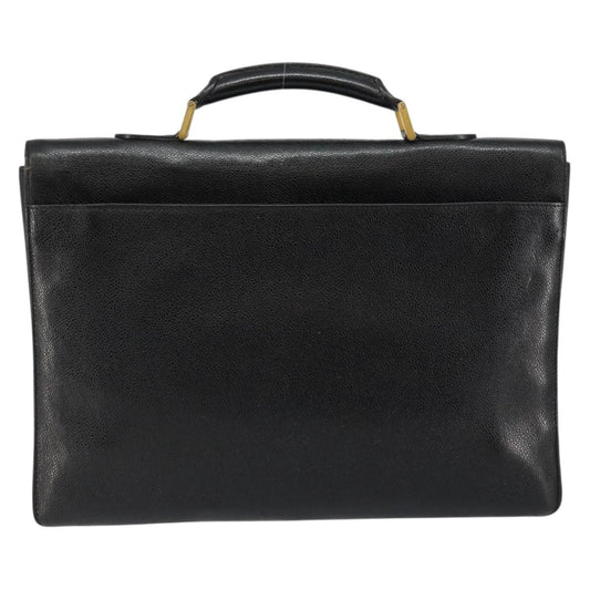 Chanel Vintage Lock Briefcase Caviar, Black, Leather, Briefcase