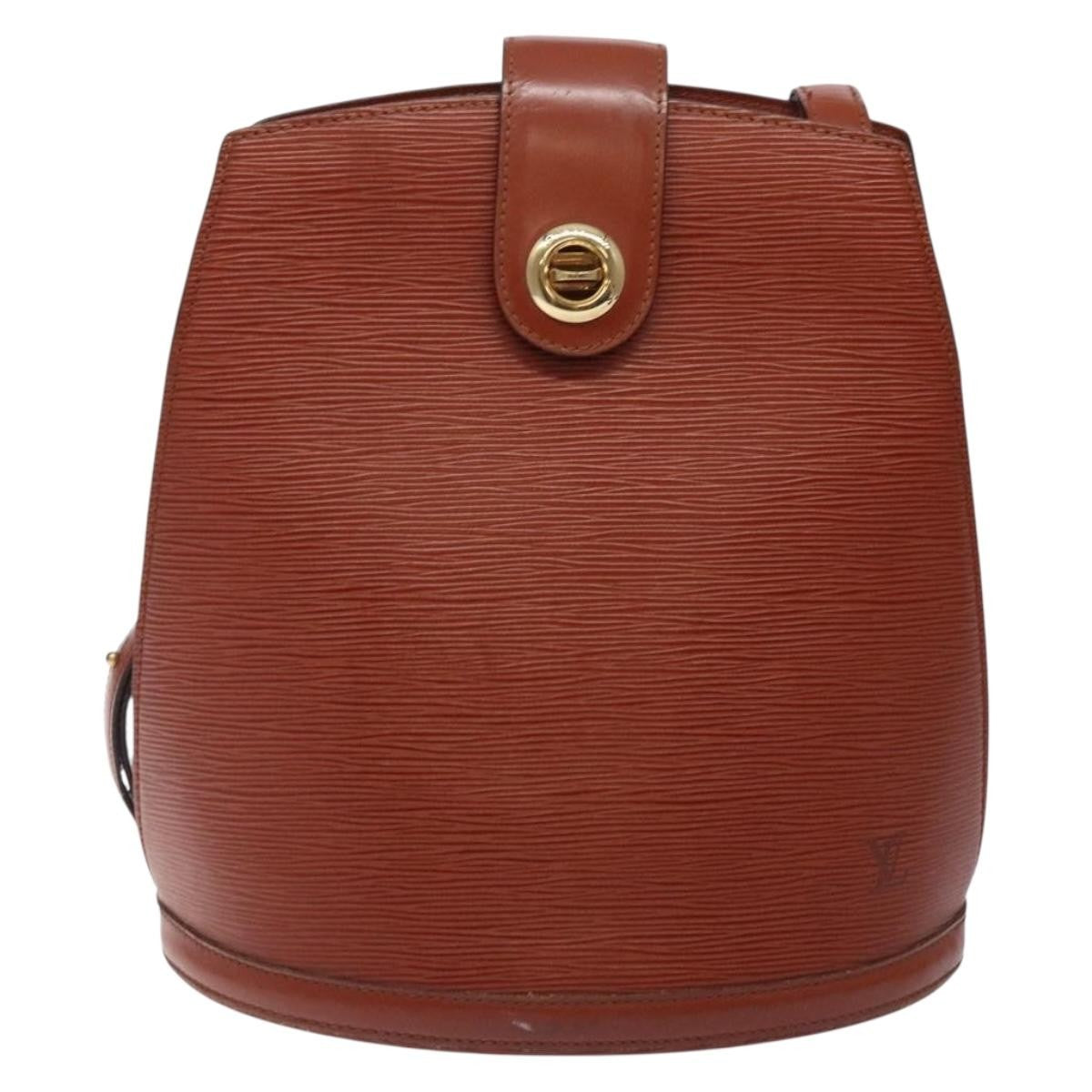 Louis Vuitton Cluny Shoulder Bag Epi Leather, BROWN, LEATHER, Shoulder bag