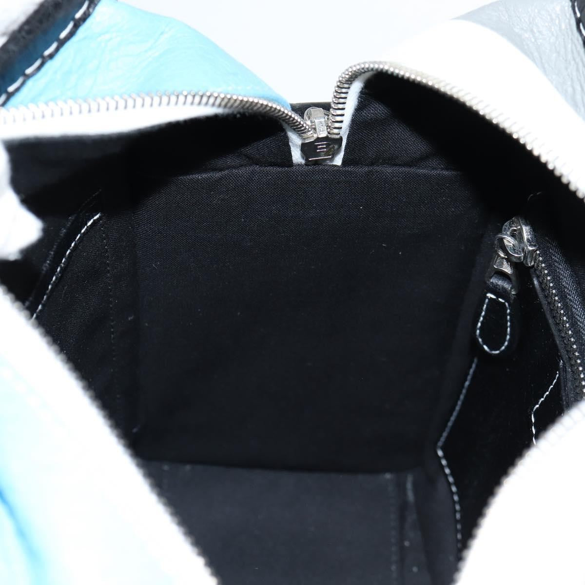 Balenciaga Bazar Convertible Tote Striped Leather, BLUE, LEATHER, Tote bag